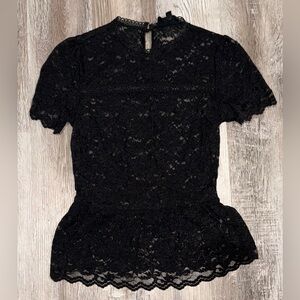 Black Lace Shirt Size Medium Brand Sweet Wanderer